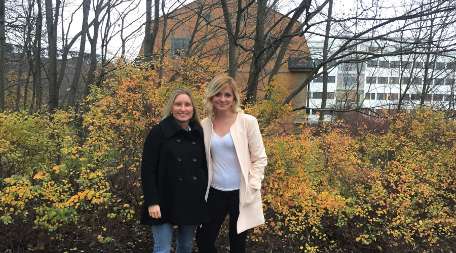 Fredrika och Michaela på kundbesök i Stockholm!